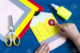 How to make a card open a page in canva open up canva and log in or sign up for a new account using your email, google or facebook profile. Making Greeting Card In Form Of Pencil For New School Year Welcome Back To School Children S Art Project Diy Concept Step By Step Photo Instruction Step 8 Child Completes Details Of Design Stock Photo