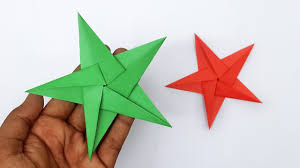 To create the star shape, you need to indent the five edges of the pentagon. Easy 3d Paper Star How To Make Christmas Star Diy Christmas Decorations Origami Star Making Youtube