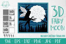 Download 3d Fairy Moon Svg Layered Mandala Svg Shadowbox Papercut 765007 Paper Cutting Design Bundles