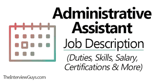 The administrative assistant job description involves following the directions of superiors in preparing documents and records. Administrative Assistant Job Description Skills Duties Salary Certification More