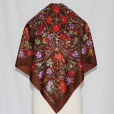 Authentic Emanuel Ungaro Designer Silk Twill Scarf Vintage Floral Near Mint 