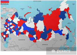 Der vergleich verschiedener länder liefert. Poster Russland Karte Pixers Wir Leben Um Zu Verandern