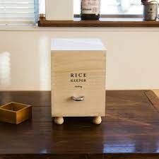 楽天市場 米びつ ライスストッカー 桐 木製 米櫃 10kg用 199050 イエノlabo 収納 踏み台 米びつ おしゃれ ストッカー