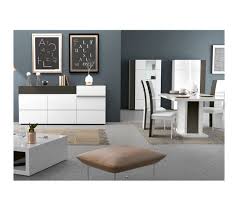 Salle A Manger Complete Gris Blanc Brillant Watom Salle A Manger Complete But