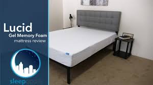 The memory foam allows the mattress to quickly adjust to the body's weight and position. Lucid Gel Memory Foam Mattress Review Updated Youtube
