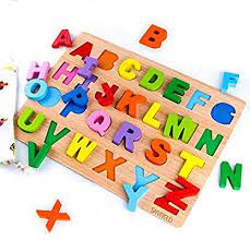 He plays with it, putting it together and then removing the connector and doing it over and over again. Skyfield Wooden Alphabet Puzzles Abc Puzzle Board For Toddlers 2 6 Years Old Preschool Boys Girls Educat Wooden Alphabet Puzzle Wooden Alphabet Abc Puzzle