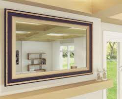 Your absolute best bet would be to make a suitable (black) background on your page that lets the monitor / screen be its glossy self. The Living Room Tv As We Ve Known It Is Over Hide Tv Over Fireplace Mirror Tv Tv Over Fireplace