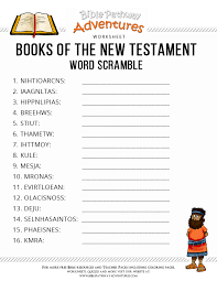 New Testament Word Scramble New Testament Books Bible Lessons For Kids Bible Worksheets