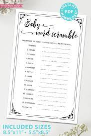 Print our second grade (grade 2) worksheets and activities, or administer them as online tests. Baby Word Scramble Baby Shower Game Rustic Style Press Print Party Printable Baby Shower Games Baby Words Baby Word Scramble