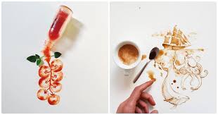 You certainly won't find giulia bernardelli crying over spilt coffee. This Amazing Artist Turns Spilled Food Into Works Of Art