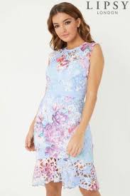 Buy Lipsy Printed Lace Flippy Hem Bodycon Dress From The Next Uk Online Shop Bodycon Floral Dress Lace Bodycon Dress Dresses