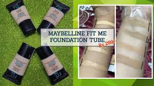 Maybelline Fit Me Poreless Foundation In Tube Rs 299 Review Swatch