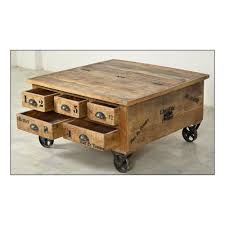 The most common coffee table with storage material is wood. Storage Coffee Table Trunk Rustic Solid Natural Wood
