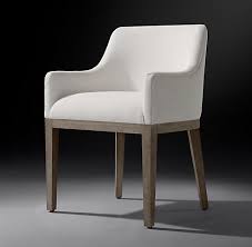 Morgan Curved Back Track Arm Fabric Dining Chair Collection Grey Walnut Rh Modern In 2020 Fabric Armchairs Fabric Dining Chairs Armchair