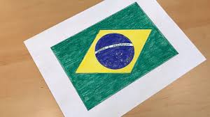 The flag of brazil (portuguese: Brazilian Flag Drawing Youtube