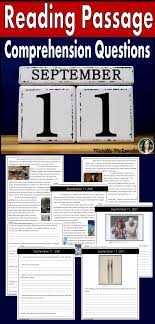 September 11th 9 11 Close Reading Passage Comprehension Questions Reading Passages Middle School Reading Comprehension Middle School Reading