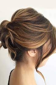 36 Ideas For Medium Length Hairstyles With Bangs Easy Updos For Medium Hair Updos For Medium Length Hair Medium Length Hair Styles