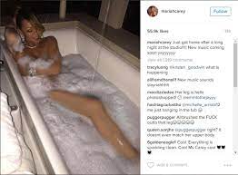 Mariah Carey posts nude photos of herself in a bubble bath on her Instagram  page