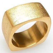 Custom Mens Square Band Ring Heavy Solid 22k Gold Eragem Men S Jewelry Rings Square Rings Mens Gold Jewelry
