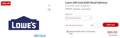 Lowe's now offers a 10% military discount to all active duty military members, members of the guard and reserve, retired military members, and their immediate family members. 10 Off Lowe S Gift Cards At Staples Com The Money Ninja