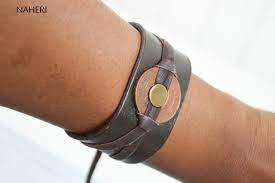 Africa is the birth place of mankind and human civilization. African Inspired Leather Bracelet Handmade Tribal Jewelry Naheri
