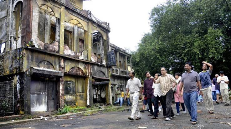 Heritage walk around old studios - The Hindu