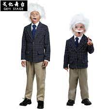 Baby Boys Little Scientist Costume Toddler Einstein Coat Wig Beard Scientist Halloween Costume For Kids Purim Party Cosplay Boys Costumes Aliexpress
