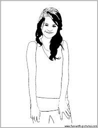Wonderful weekend at the beach; Selena Gomez Coloring Page