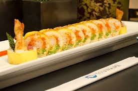 Spicy crab roll w/ crab, shrimp & avocado on top. Sunshine Roll Picture Of Tsunami Restaurant Sushi Bar South Jordan Tripadvisor