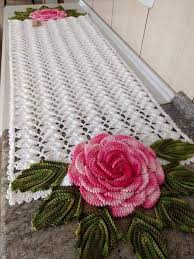 Caminho De Mesa Grande De Croche Caminho De Mesa Caminho De Mesa De Croche Trilho Mesa Croche Toalha De Mesa Croche