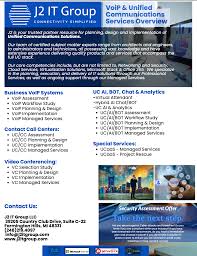 VoiP & Unified Communications Services Overview - J2IT GROUP - Connectivity  Simplified