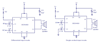 Signal to noise ratio 110db. Simple Class D Amplifier Circuit Using Bd5460 Battery Operation Low Noise 0 8 Watt Output Into 8 Ohm Speaker