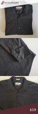 Calvin Klein Shirt Mens Dress Shirt Size Xl Mens Shirt Dress Blue Striped Dress Shirt Light Blue Dress Shirt