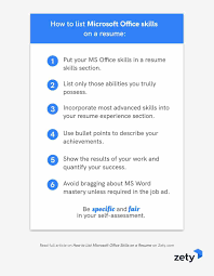 These resume templates for word allow you to choose a format and file type that will present your content on your reader's screen exactly as you see it on your own. How To List Microsoft Office Skills On A Resume In 2021