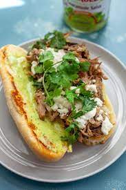 Have You Had A Torta It S A Mexican Sandwich That S Usually Filled With Griddled Meat Onions An Mexican Tortas Recipe Mexican Food Recipes Guacamole Salsa
