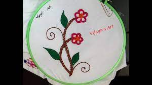 See more ideas about hand embroidery, embroidery, embroidery hoop. Hand Embroidery Bar Buttonhole Stitch Flower Embroidery Design By Vijaya S Art
