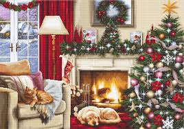 I personally don't think the just cross stitch ornie magazine is very clear with their finishing instructions for 'newbies' so i thought i'd cute little dog ornament, a must for your best friend at christmas. Luca S Christmas Room Cross Stitch Kit