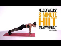 164 Kelsey Wells 8 Minute Hiit Tabata Workout Health Youtube Hiit Workout Hiit Workout Videos Hiit