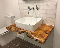 It makes a lot of sense to install and use such a unit if you is it possible to obtain a great floating bathroom vanity model? Live Edge Slab Natural Edge Slab Wood Counter Top Bathroom Etsy Rustic Vanity Floating Wood Vanity Floating Shelves Bathroom