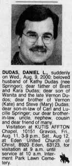 Obituary for DANIEL L. DUDAS