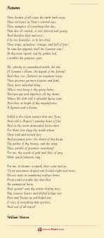 Autumn Poem By William Watson