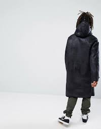Say goodbye to all your. Asos Faux Shearling Duffle Coat In Black Asos