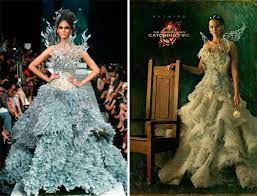 Katniss Everdeen S Elaborate Wedding Gown By Tex Saverio Have You Been Training For The Hunger Games Game Dresses Hunger Games Fashion Dresses