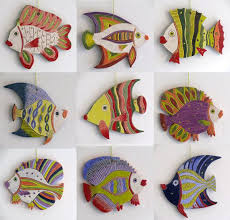 Handmade Ceramic Fish Decorative Wall Hanging Rainbow Clay Fish Clay Crafts Handmade Ceramics