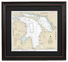 Framed Nautical Chart Lake Huron