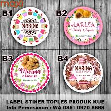 Agar dapat dipahami dengan mudah dan menarik dilihat, sebuah iklan haruslah disusun secara terstruktur. Jual Cetak Stiker Label Produk Kue Stiker Toples Kue Bentuk Bulat Di Lapak Maxi Stiker Onlineshop Bukalapak