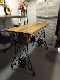 Table With Singer Sewing Machine Legs Sewing Table Singer Sewing Tables Sewing Table Repurpose