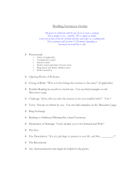 Scope Of Work Template Wedding Ceremony Outline Ceremony Outline Christian Wedding Ceremony