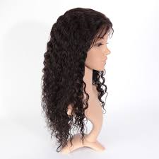 Newyou headband wig human hair deep wave headband wigs for black women glueless none lace front wigs with headband attached 150% density machine made half wigs natural color 14 inch. Amazon Com Wigsroyal Curly Long Hair In Spanish Wave Remy Human Hair Lace Wigs For Black Women 1b 22 Medium Cap Size Beauty Personal Care