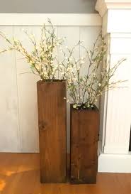 Wooden Vases Reclaimed Wood Rustic Floor Vases Set Of Two Etsy Rustic Floor Vase Rustic Vase Large Floor Vase